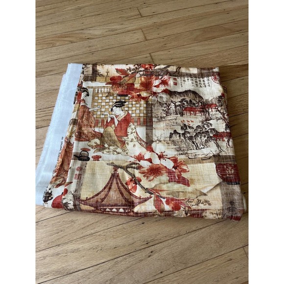 Platinum Collection Asian Geishas Art Fabric Upholstery Drapery Richloom 3 Yrds - Picture 8 of 11
